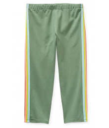 Arizona Green Multi Side Stripe Capri Leggings